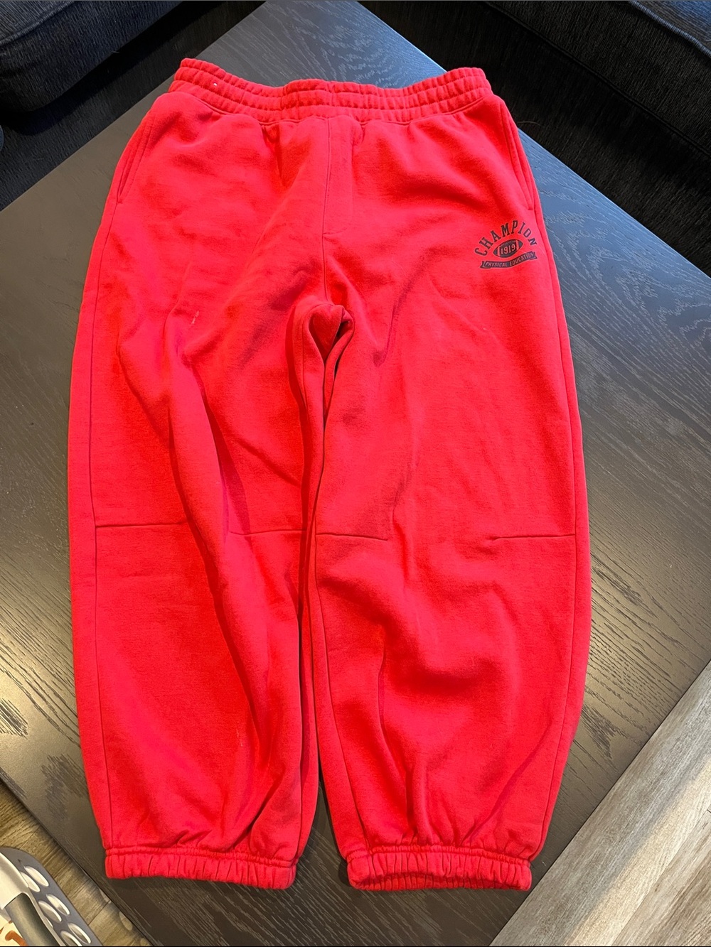 Champion Red Men's Fleece Jogger Sweatpants